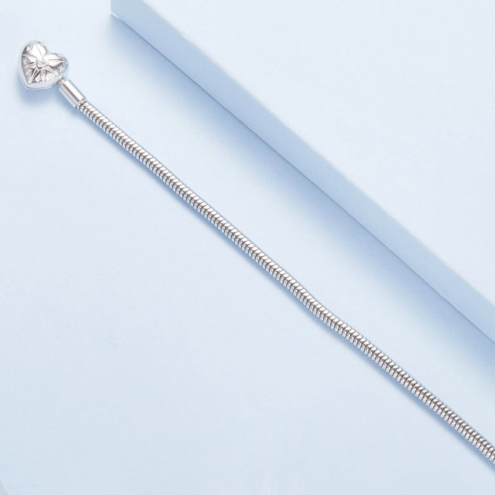 925 Sterling Silver + Pavé Setting White Gold Bracelet 17.0cm for Women