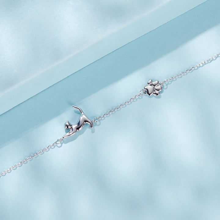 925 Sterling Silver &amp; Plated White Gold Adjustable Bracelet for Women