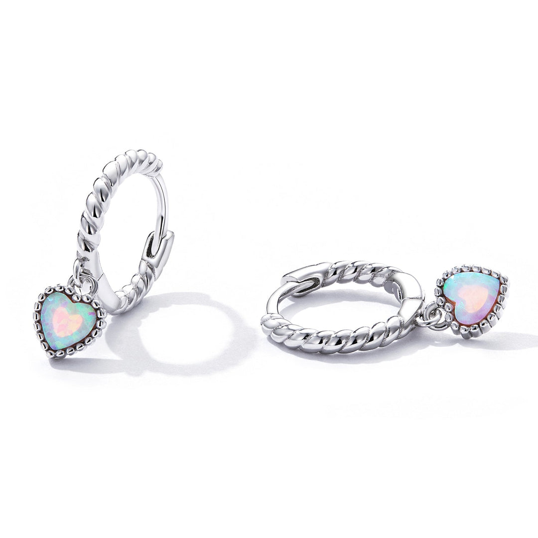 S925 Sterling Silver Translucent Opal Earrings
