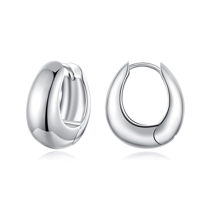 925 Sterling Silver White Gold Plated Earrings