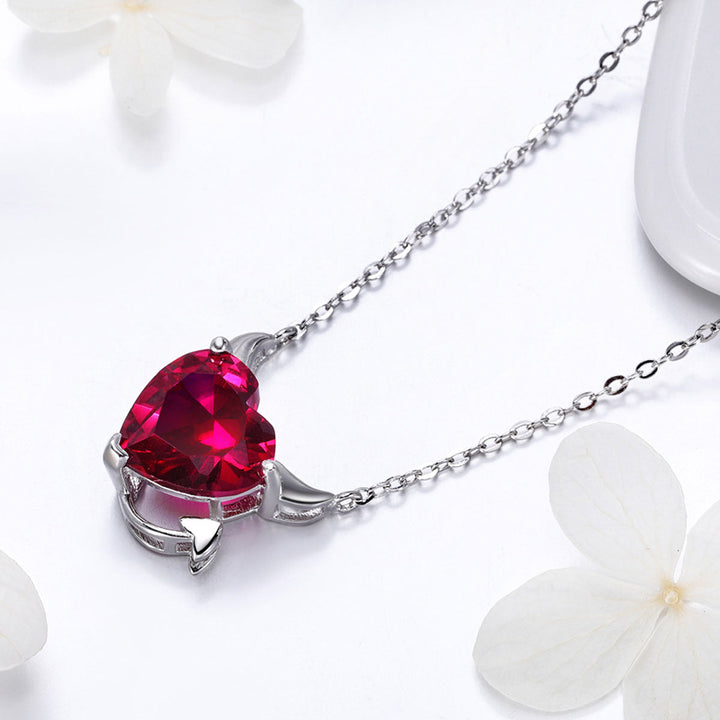 925 Sterling Silver Necklace with 1.5x1.3 cm Pendant for Women