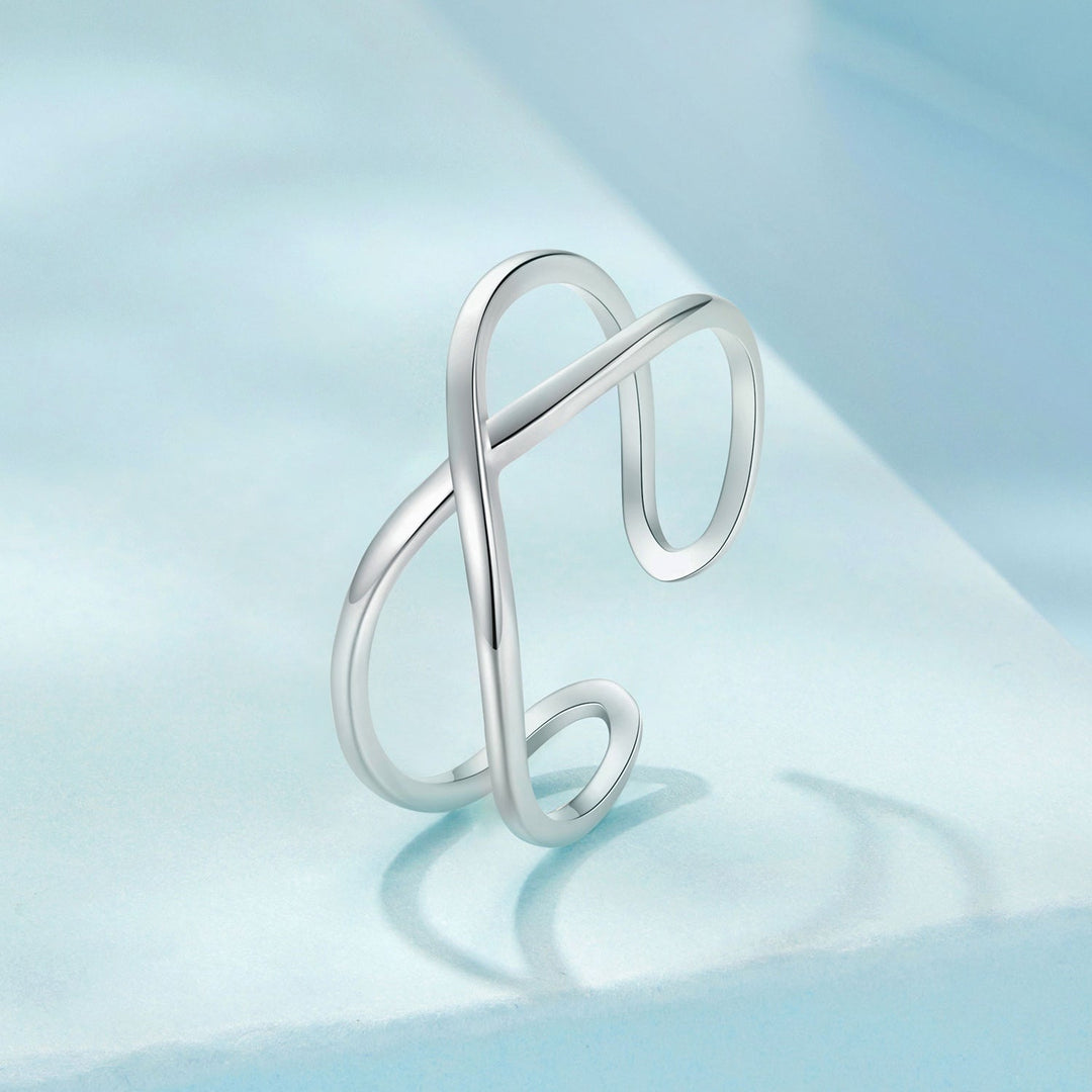 925 Sterling Silver Oxidized 0.7cm Ring for Women