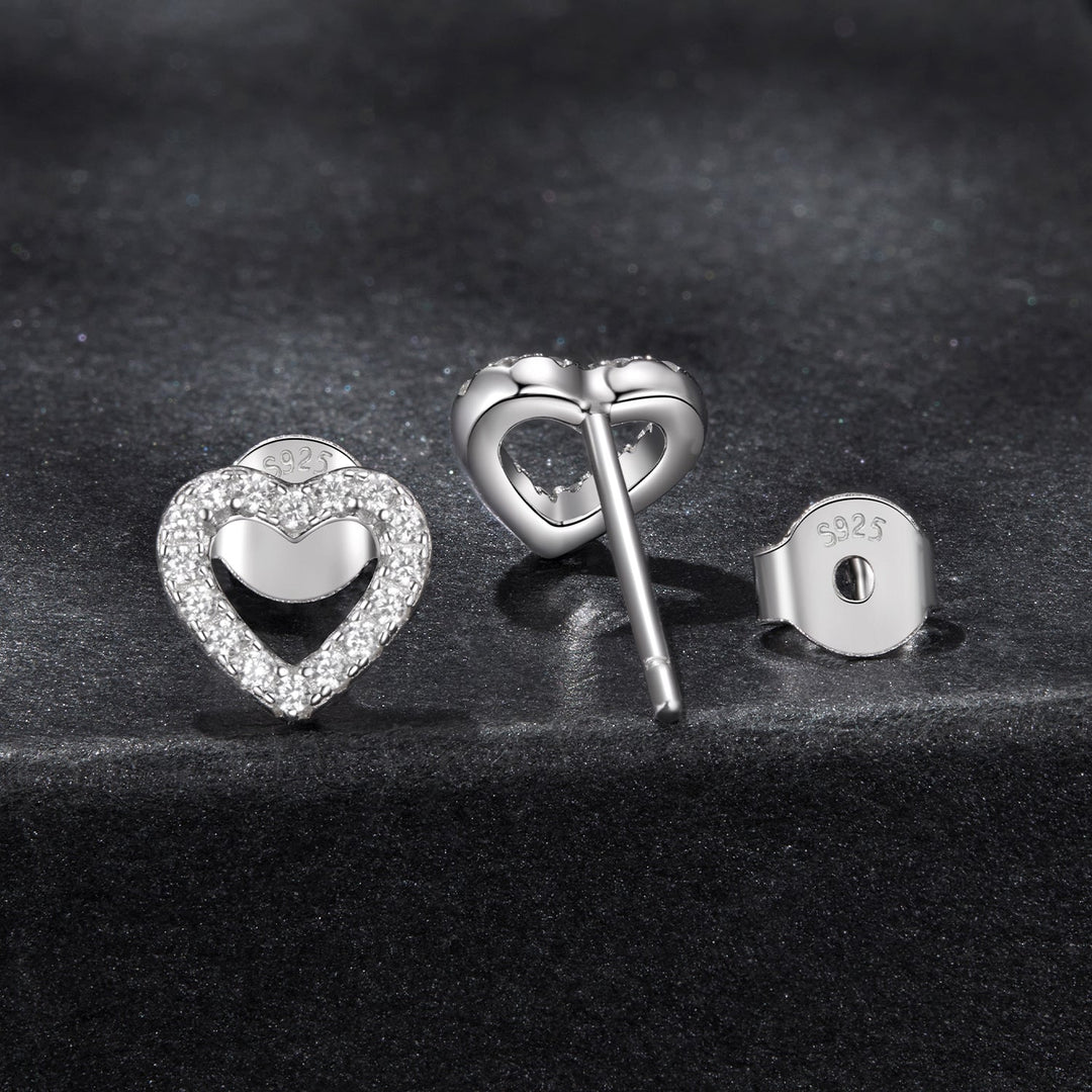 925 Sterling Silver Moissanite 0.10 Carat Earrings for Women