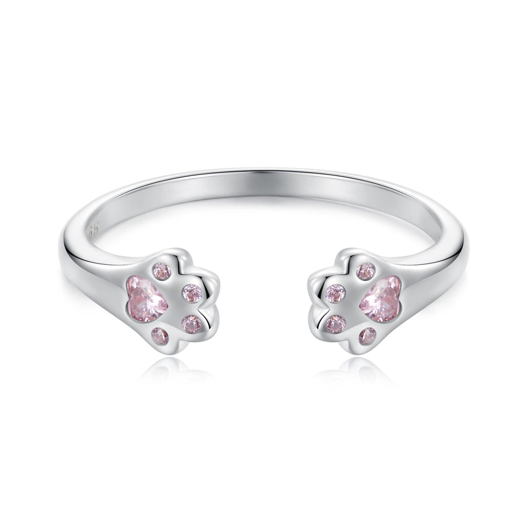 925 Sterling Silver White Gold Plated Pavé Setting CZ Ring