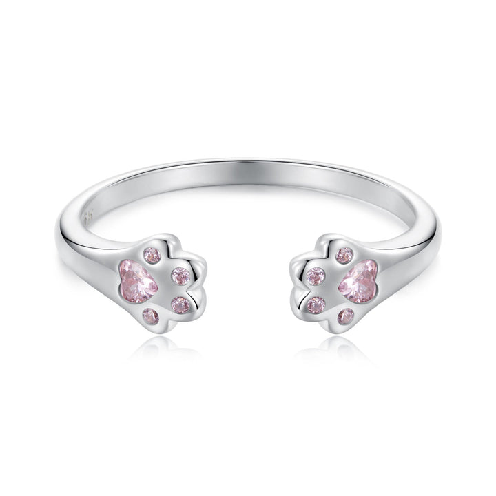 925 Sterling Silver White Gold Plated Pavé Setting CZ Ring