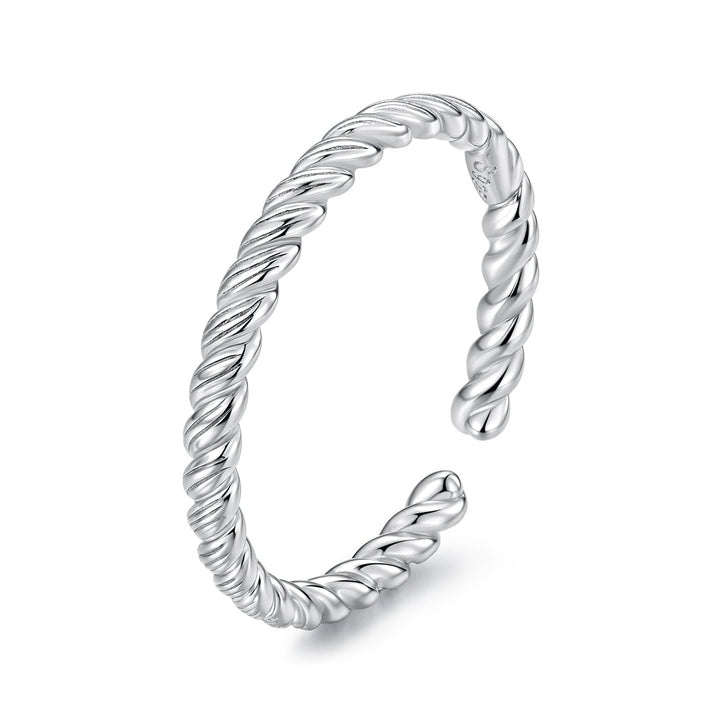 925 Sterling Silver White Gold Plated Ring for Women