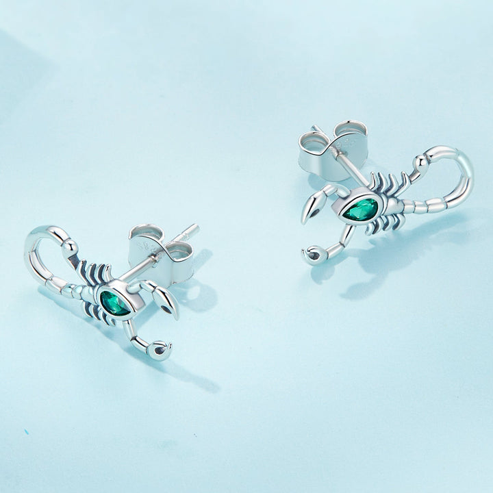 925 Sterling Silver Earrings with Pavé Setting CZ and Oxidized Finish for Women