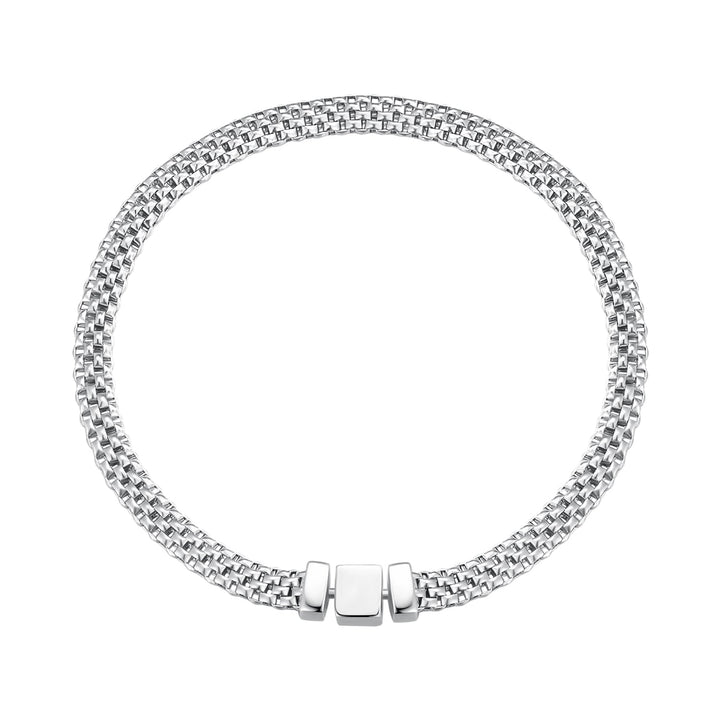 925 Sterling Silver Plated Platinum 17.0 Size Bracelet for Women