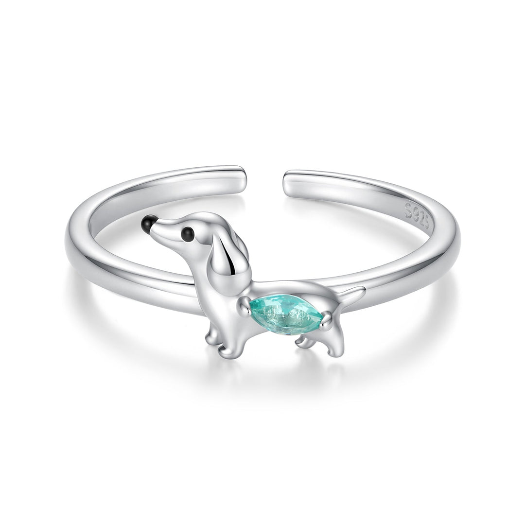 925 Sterling Silver White Gold Plated Transparent Glass Enamel Size E Ring for Women