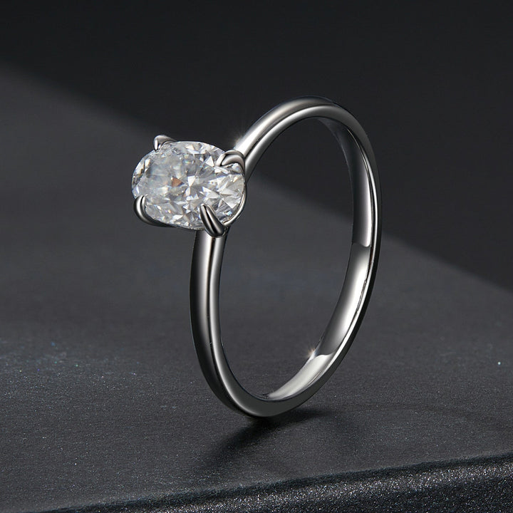 925 Sterling Silver Moissanite 1ct Ring Size 8
