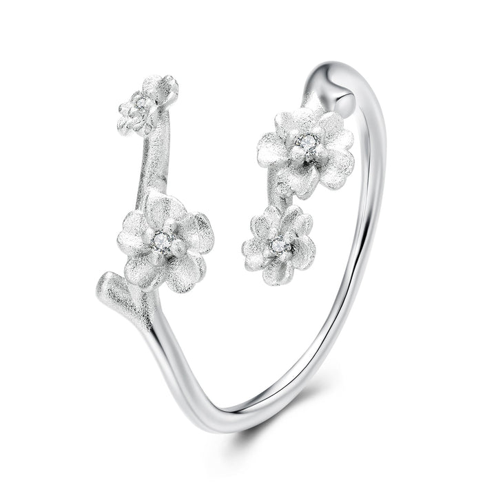 925 Sterling Silver Plated White Gold Ring for Women
