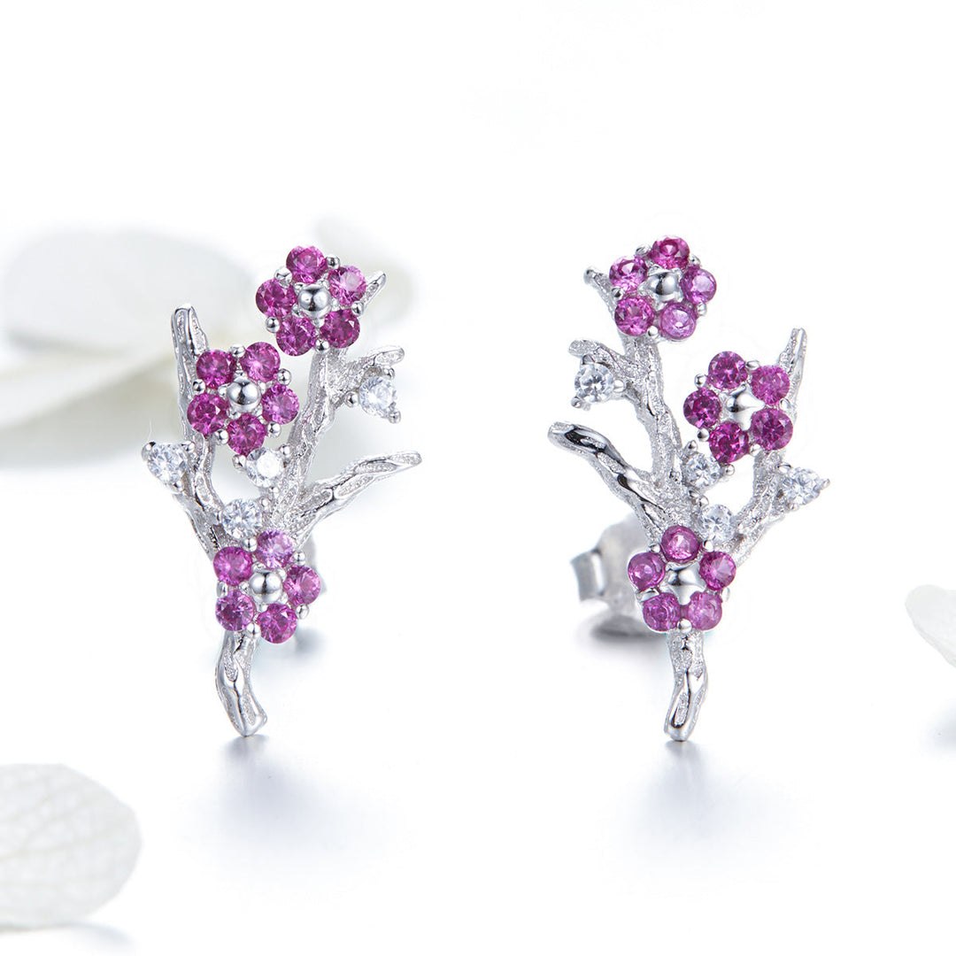 925 Sterling Silver Earrings with Pavé Setting CZ for Women