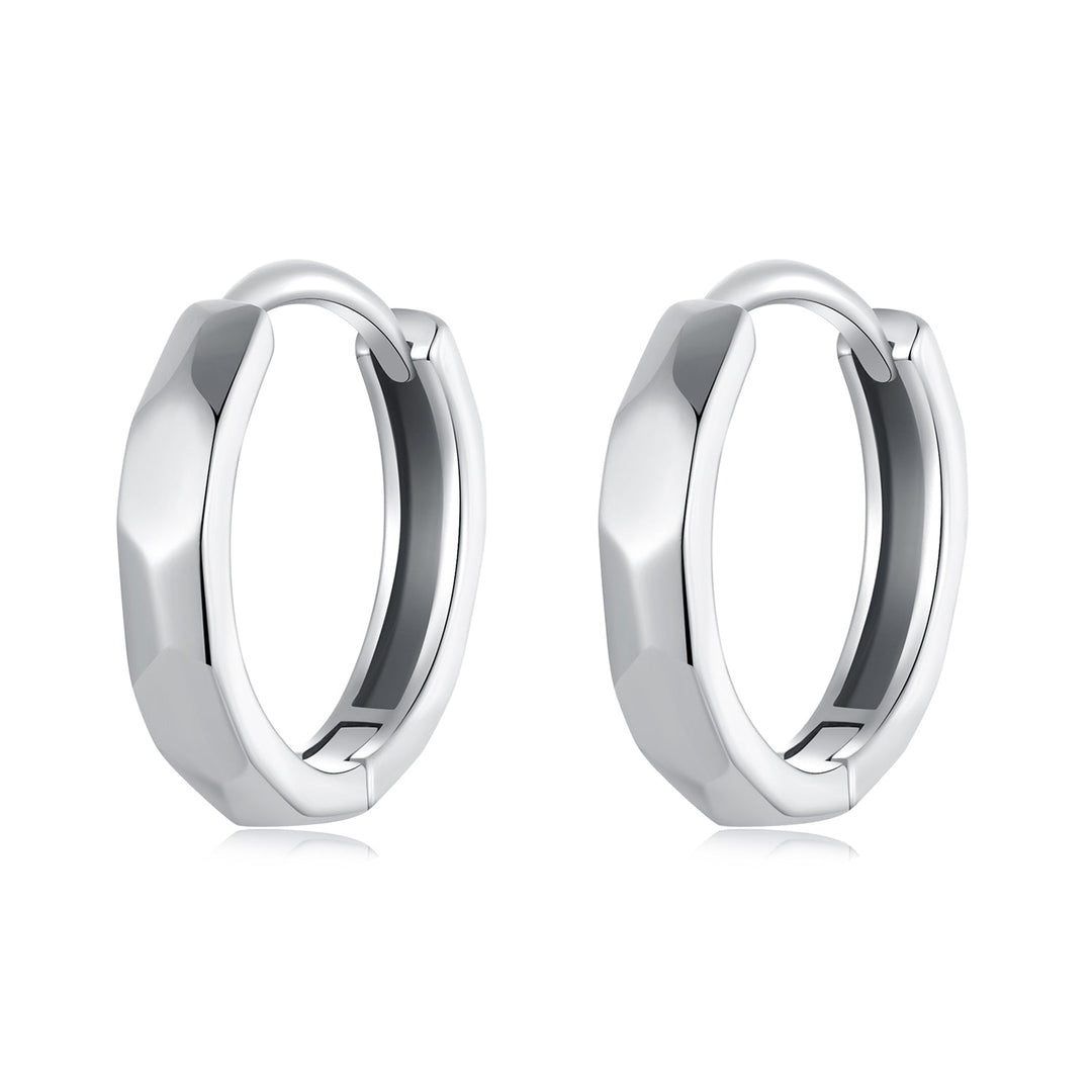 925 Sterling Silver Earrings 1.3*0.3cm for Women