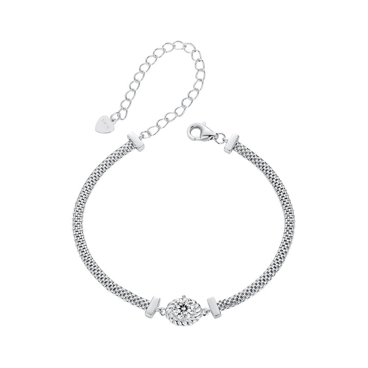 925 Sterling Silver 0.5 Carat Moissanite White Gold Plated Bracelet for Women