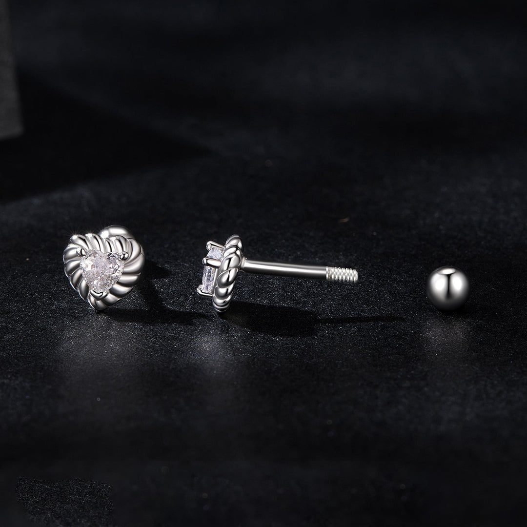 925 Sterling Silver Moissanite 0.15ct Earrings for Women