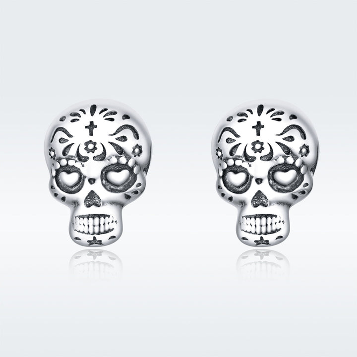 S925 Oxidized Silver Earrings Size 1*0.7cm for Women