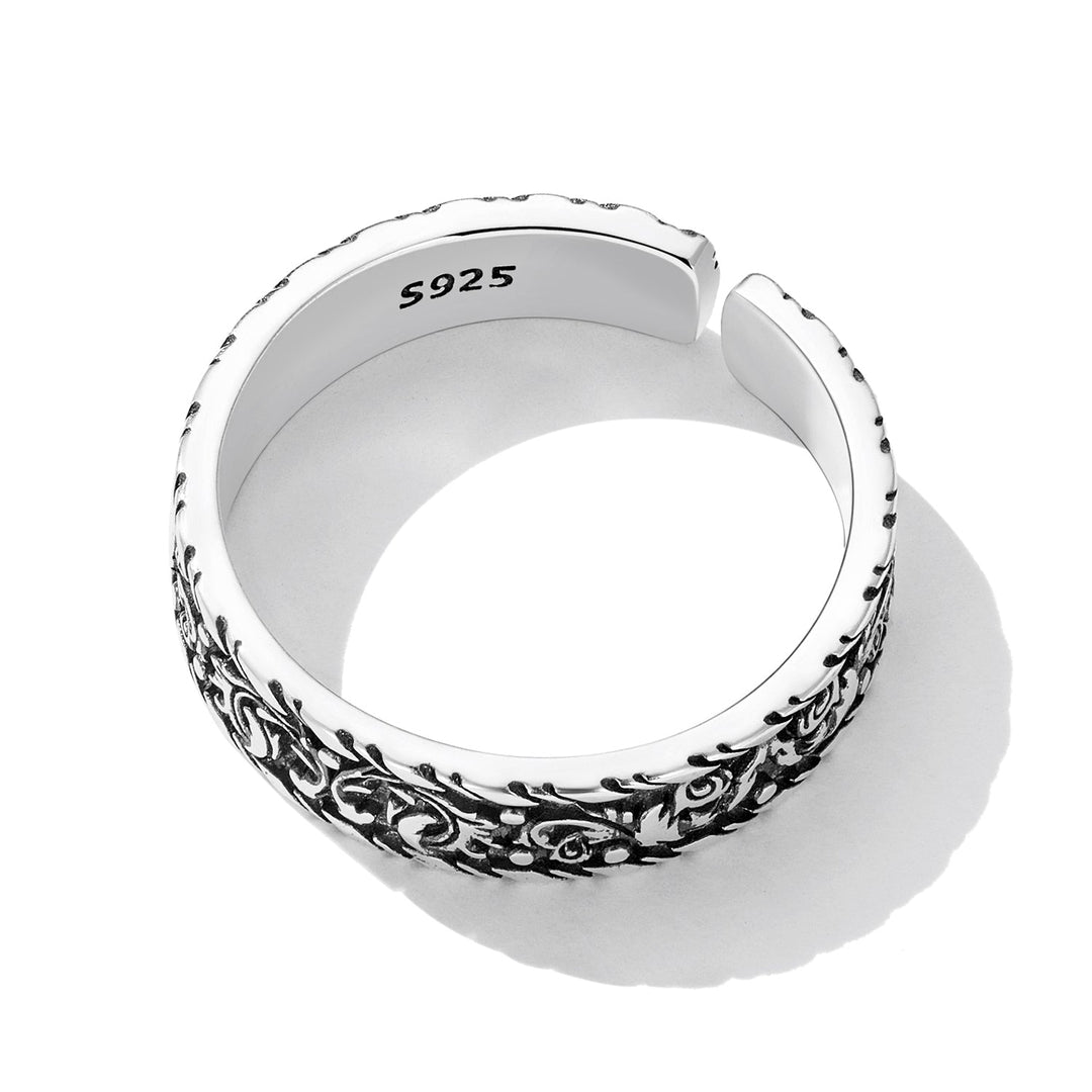 925 Oxidized Silver 0.5cm Ring