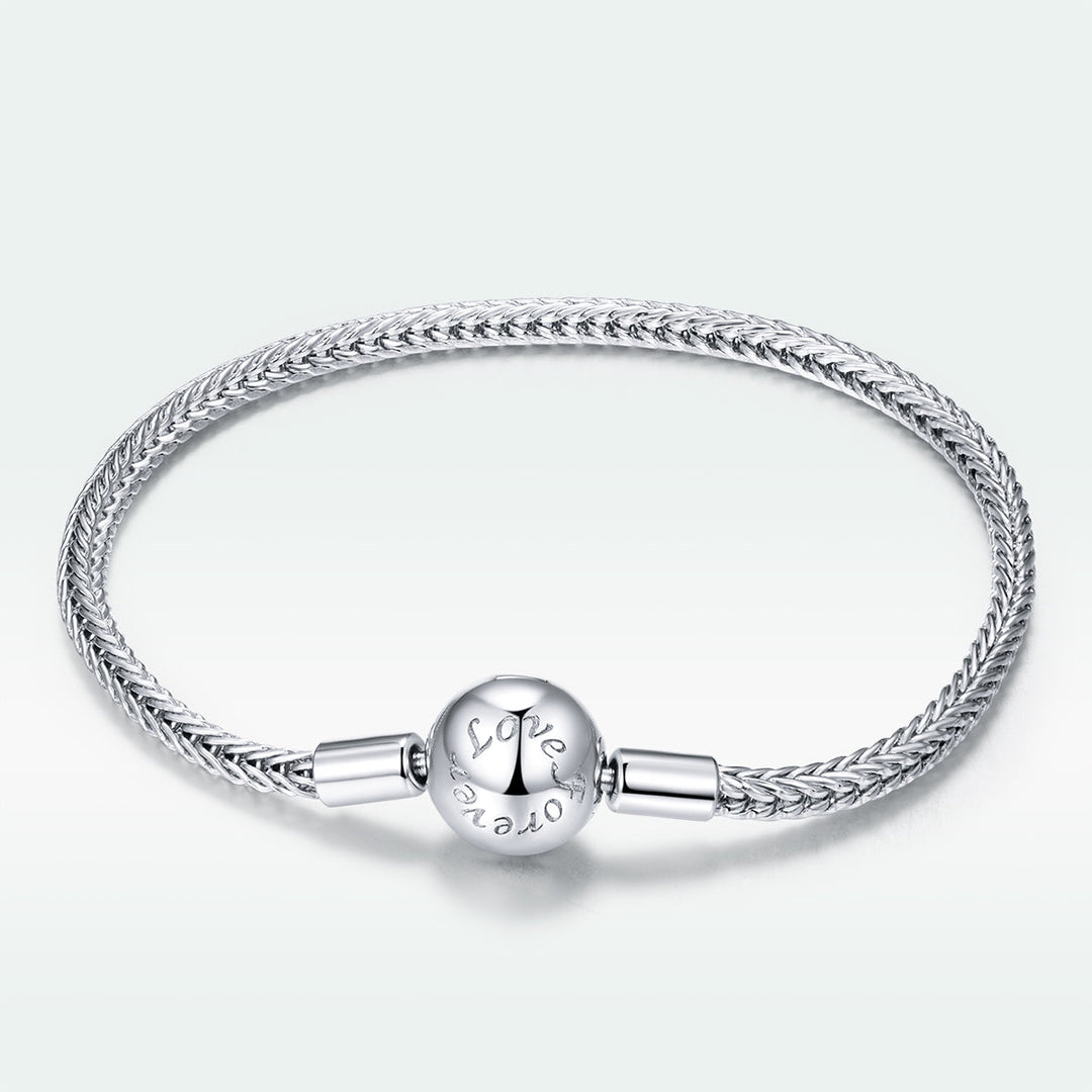 925 Sterling Silver Plated Platinum 17cm Bracelet for Men