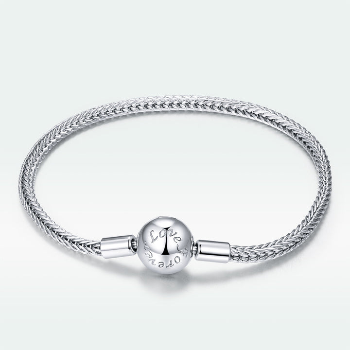 925 Sterling Silver Plated Platinum 17cm Bracelet for Men