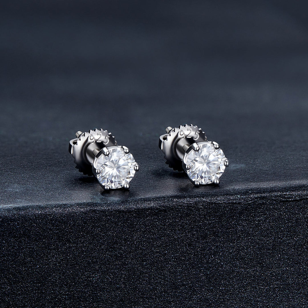 925 Sterling Silver Moissanite Earrings for Women