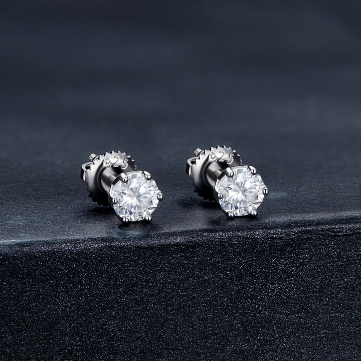925 Sterling Silver Moissanite Earrings for Women