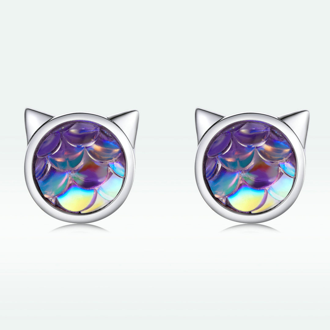 S925 Sterling Silver Resin Oxidized Silver Earrings