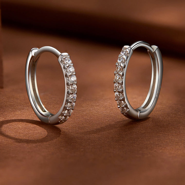 S925 Sterling Silver 2.0mm Moissanite Earrings for Women
