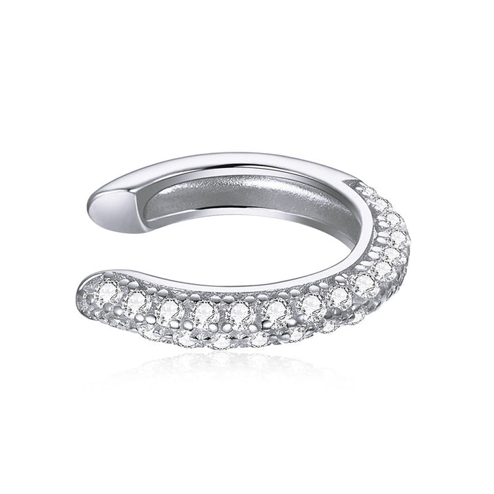 S925 Sterling Silver Pavé Set CZ Earrings - 1.1cm for Women