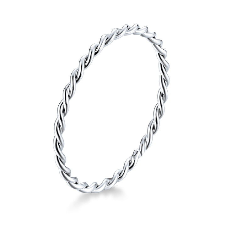 925 Sterling Silver Plated Platinum Ring Size 6.0 for Women
