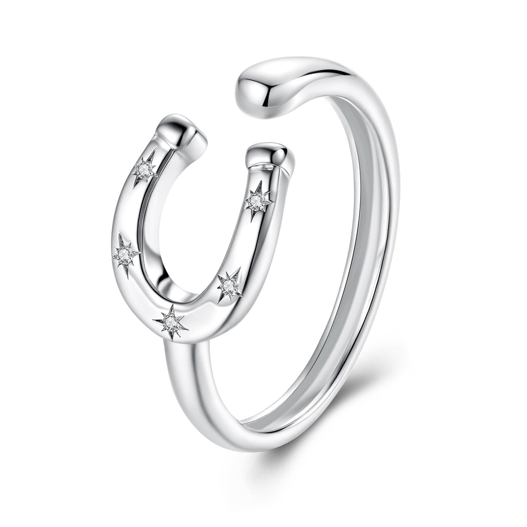 925 Sterling Silver &amp; White Gold Plated Pavé CZ Ring