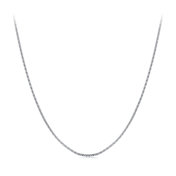 925 Sterling Silver White Gold Plated 40+5cm Necklace for Women
