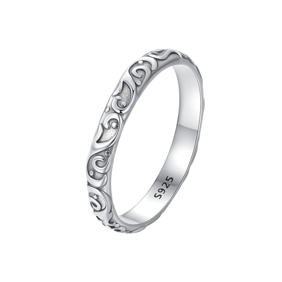 925 Sterling Silver Oxidized 2.8mm Band Ring Size 6.0 for Women
