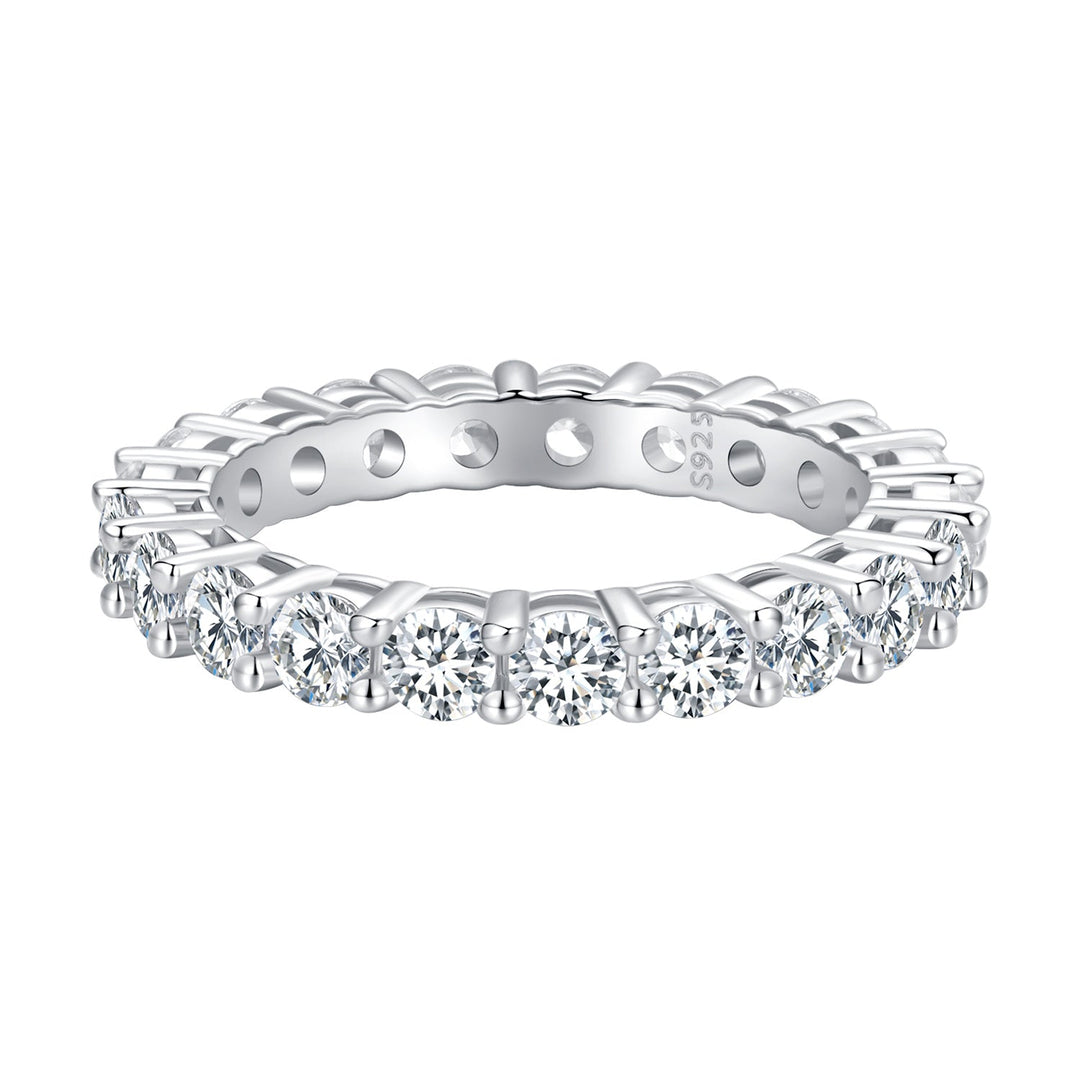 925 Sterling Silver Moissanite 0.1ct Ring Size 6 for Women