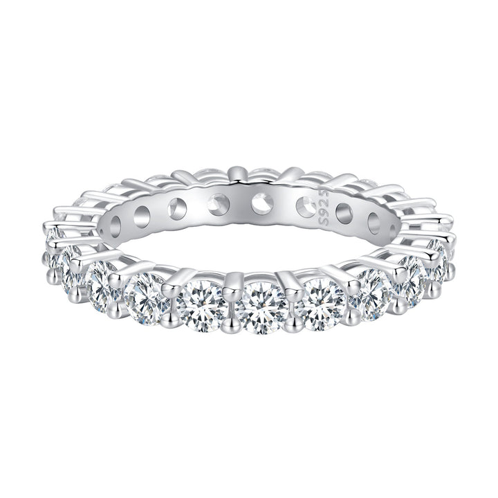 925 Sterling Silver Moissanite 0.1ct Ring Size 6 for Women