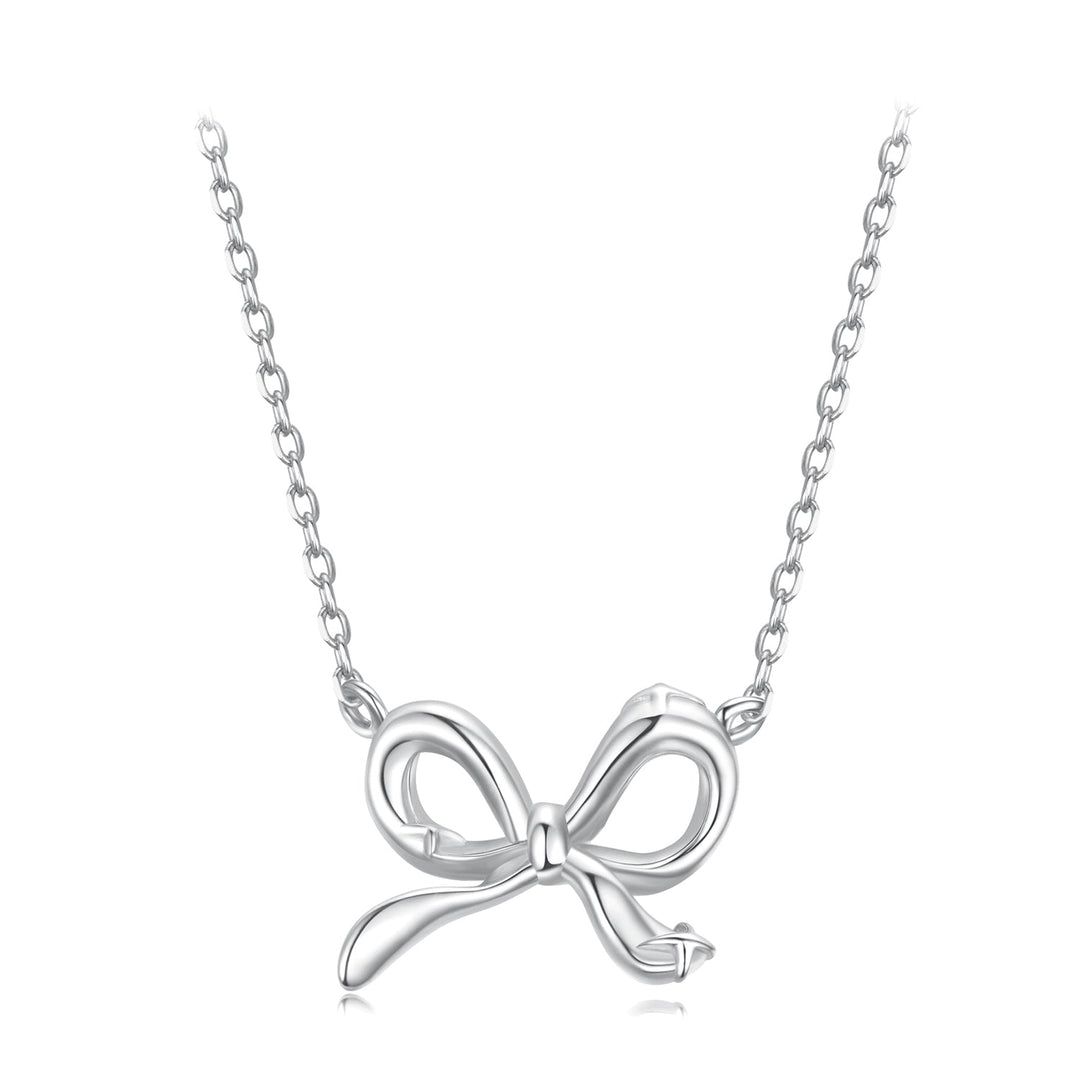 925 Sterling Silver Plated White Gold 40+5cm Adjustable Necklace for Women