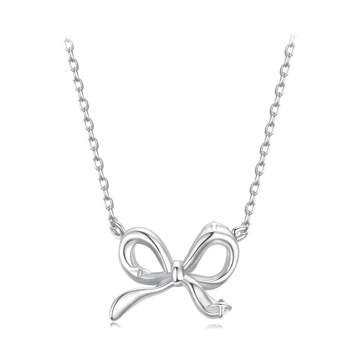 925 Sterling Silver Plated White Gold 40+5cm Adjustable Necklace for Women
