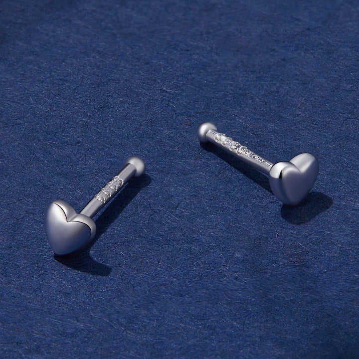 999 Platinum-Plated S925 Silver Earrings