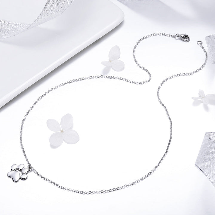 925 Sterling Silver Necklace with SCN Pendant 1.5x1.4cm for Women