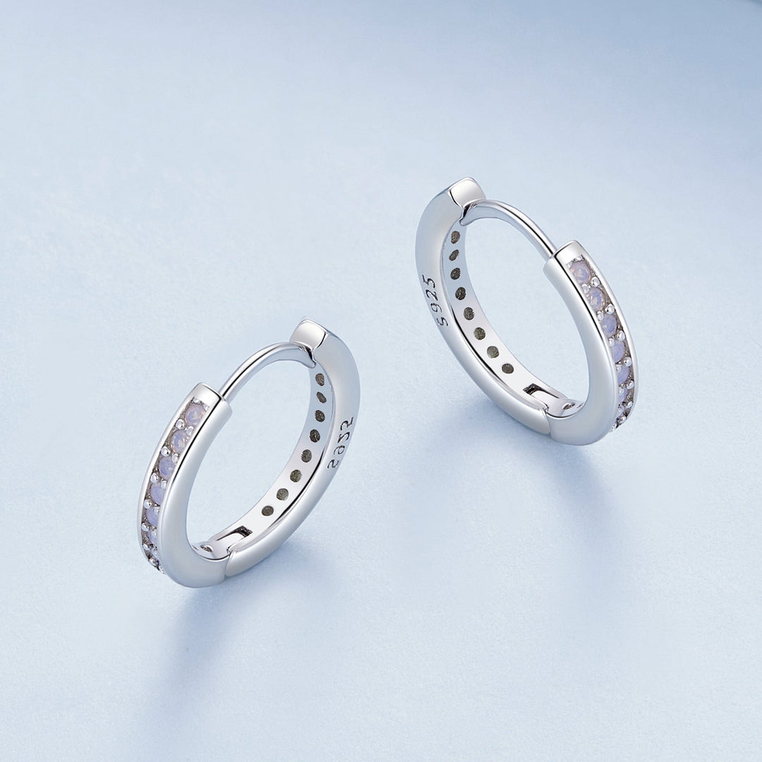 925 Sterling Silver Opal Earrings for Women