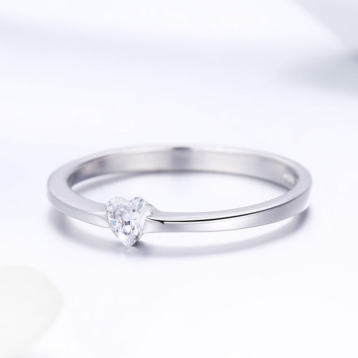925 Sterling Silver Ring for Women Size 6.0 with Pavé Setting CZ