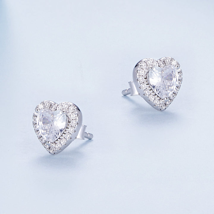 925 Sterling Silver Pavé Setting CZ Earrings