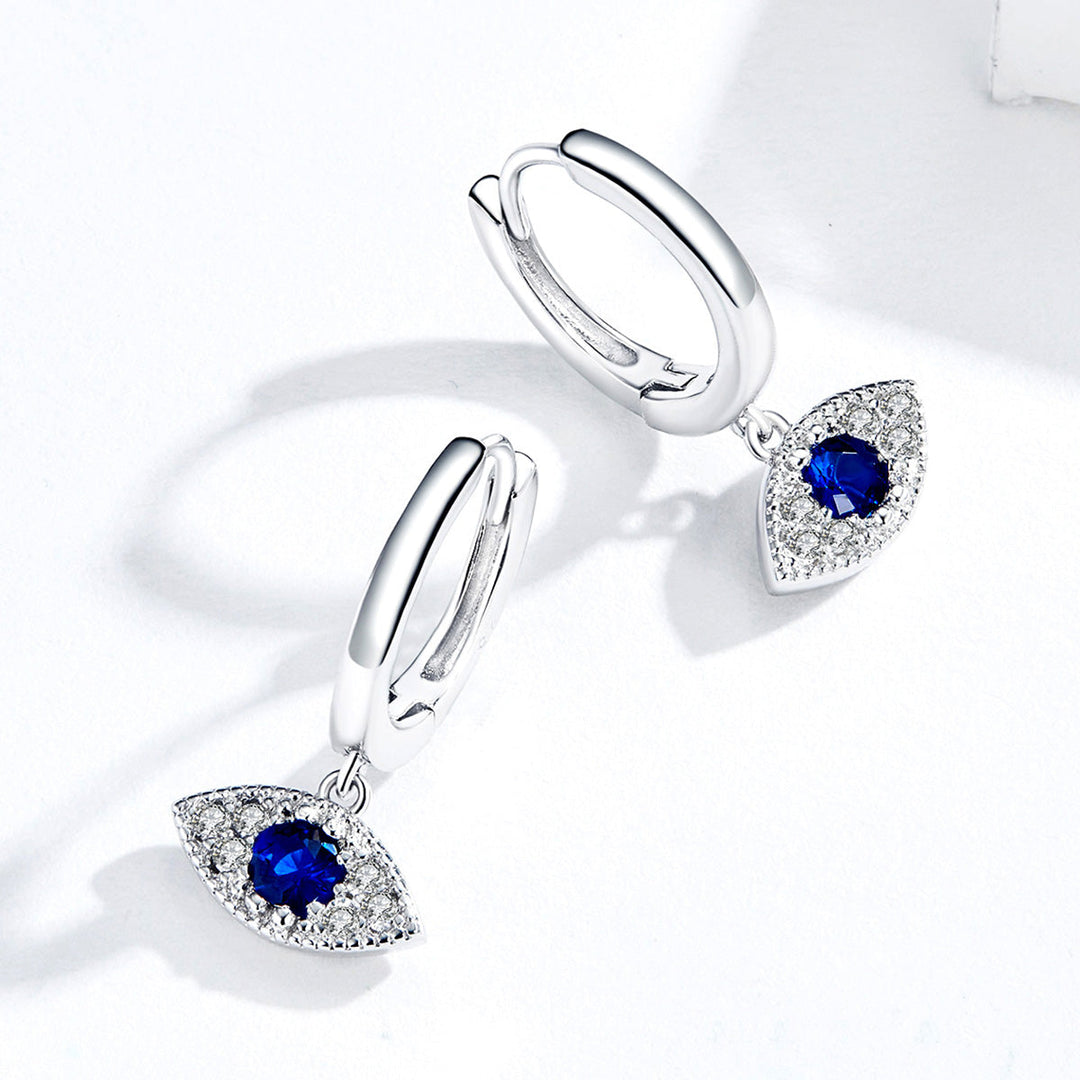 S925 Platinum Plated Pavé Setting CZ Earrings - 1.9*1cm - Women&