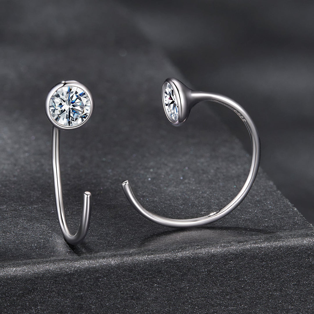 925 Sterling Silver Moissanite 0.3 Carat Earrings for Women