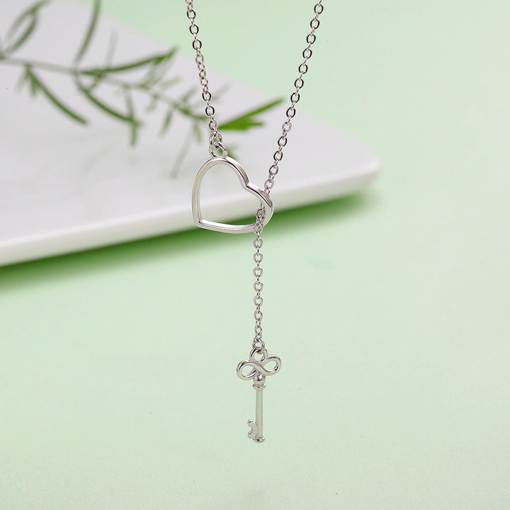 925 Sterling Silver Necklace 55cm with Heart Pendant for Women