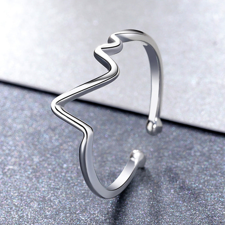925 Sterling Silver Platinum Plated 0.1cm Ring for Men