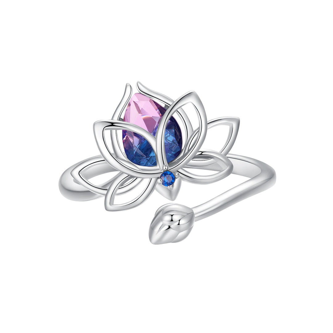 925 Sterling Silver Pavé Setting CZ &amp; Synthetic Tourmaline Ring for Women
