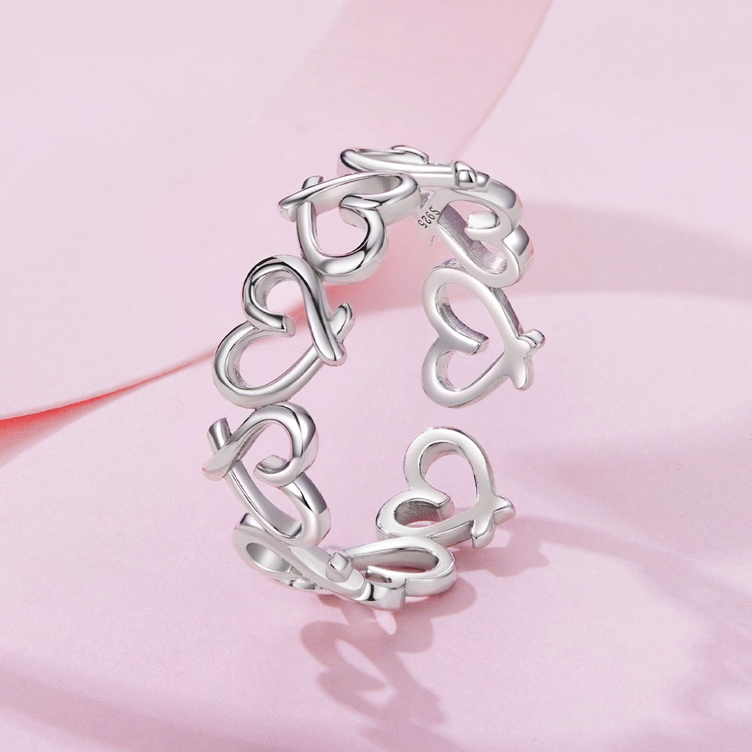 925 Sterling Silver and White Gold Plated Ring for Women