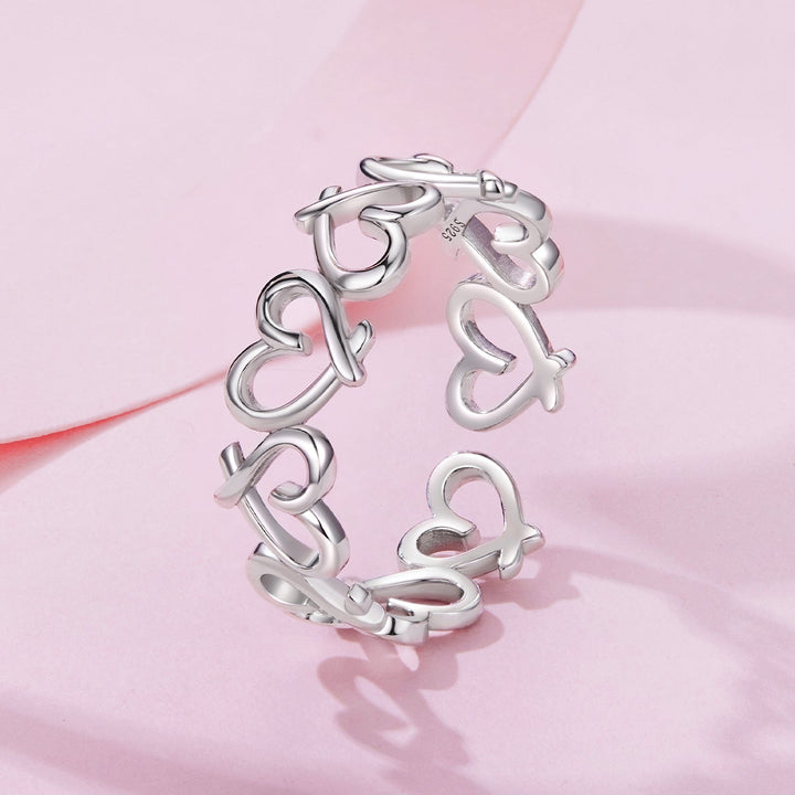925 Sterling Silver and White Gold Plated Ring for Women