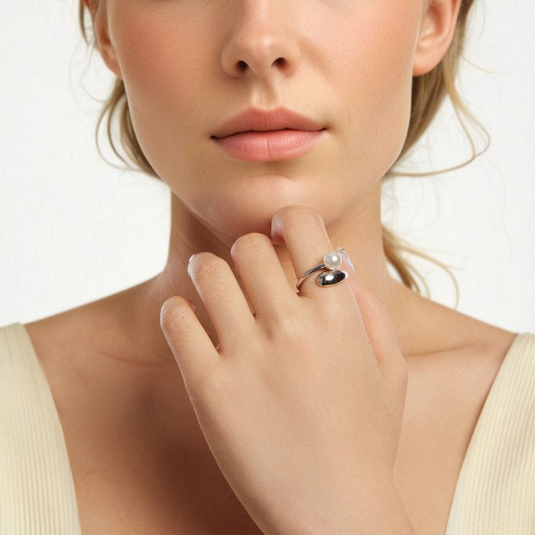 925 Sterling Silver Quality Shell Pearl Ring for Women