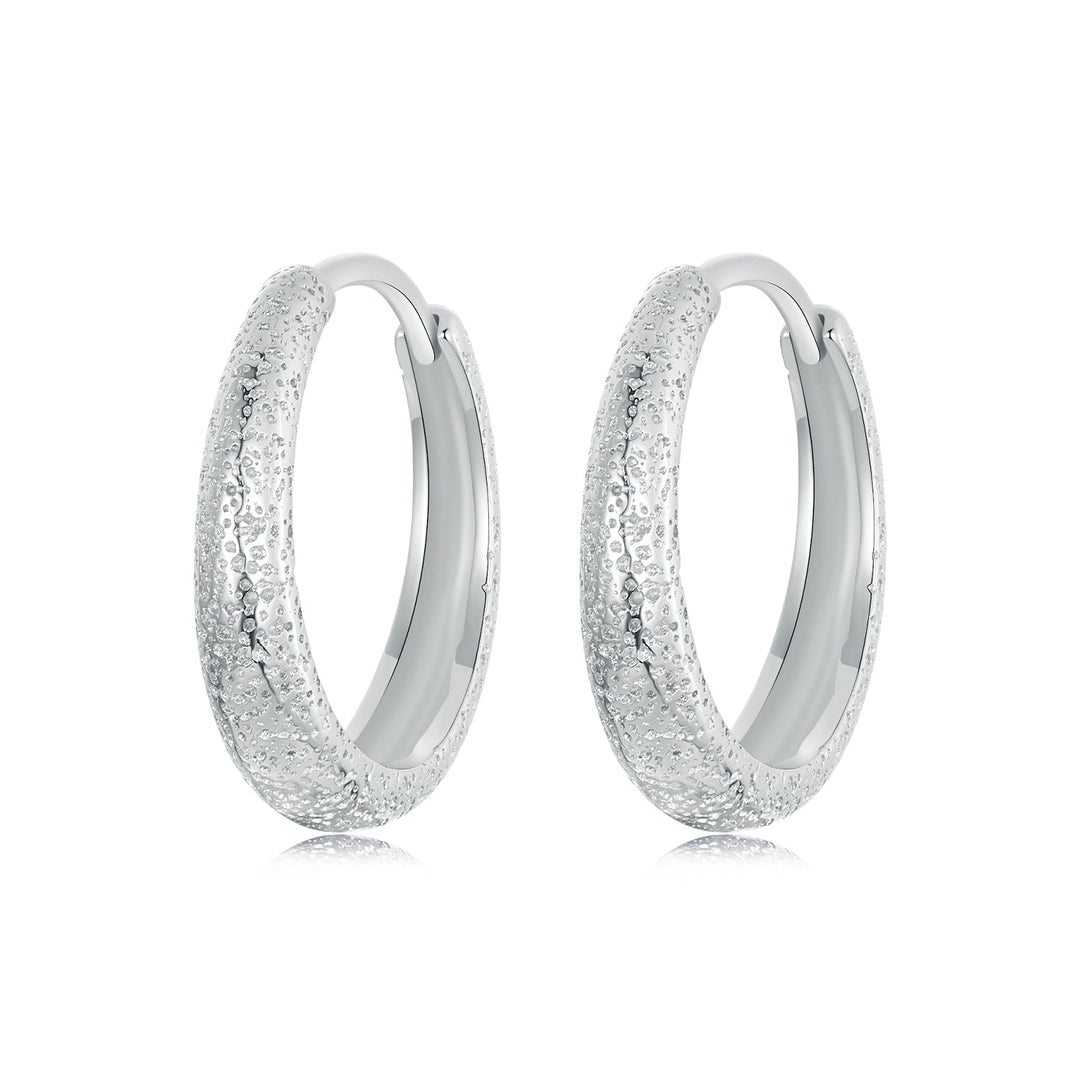 925 Sterling Silver Earrings 16*3mm with Platinum Plating for Women